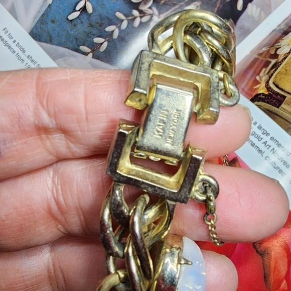 Vintage Kafin‎ NY gemstone bracelet - Picture 9 of 10